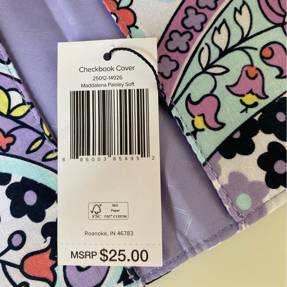 VERA BRADLEY Maddalena Paisley Soft Checkbook Cover - Picture 4 of 5